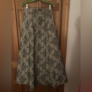 Kay Unger Evening Women’s 8 Grey Black Inspired Gothic Vampy Witchy Maxi Skirt